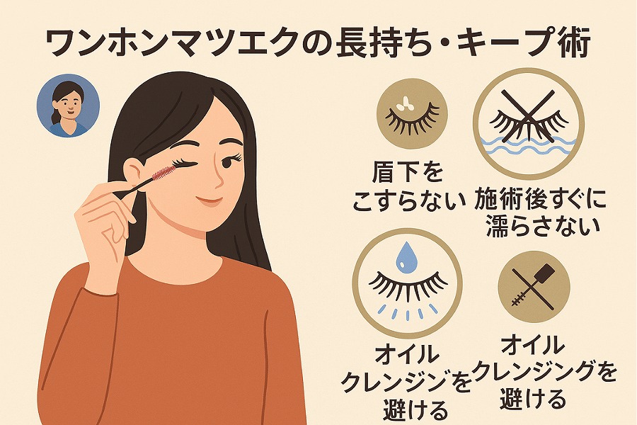 ワンホンマツエク 長持ち ケア