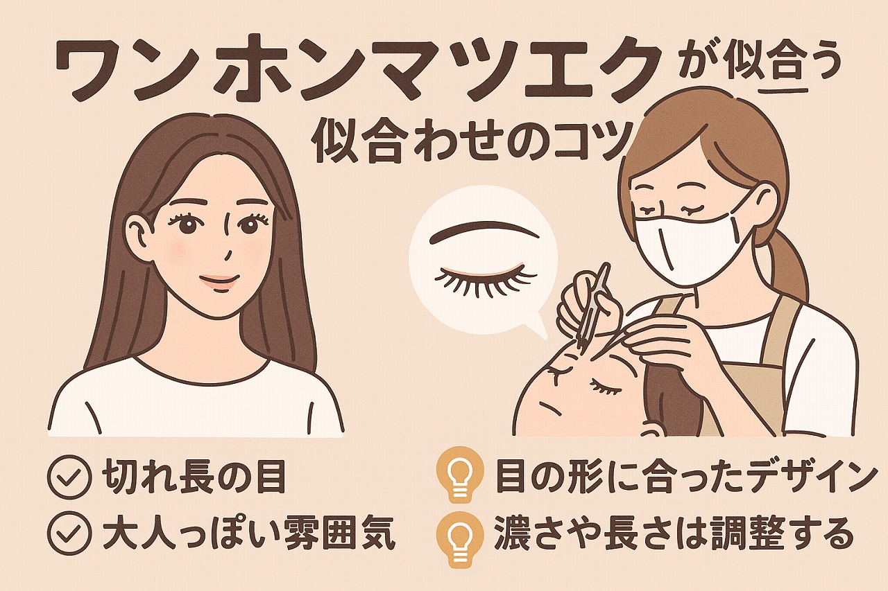 ワンホンマツエク 似合わせるコツ