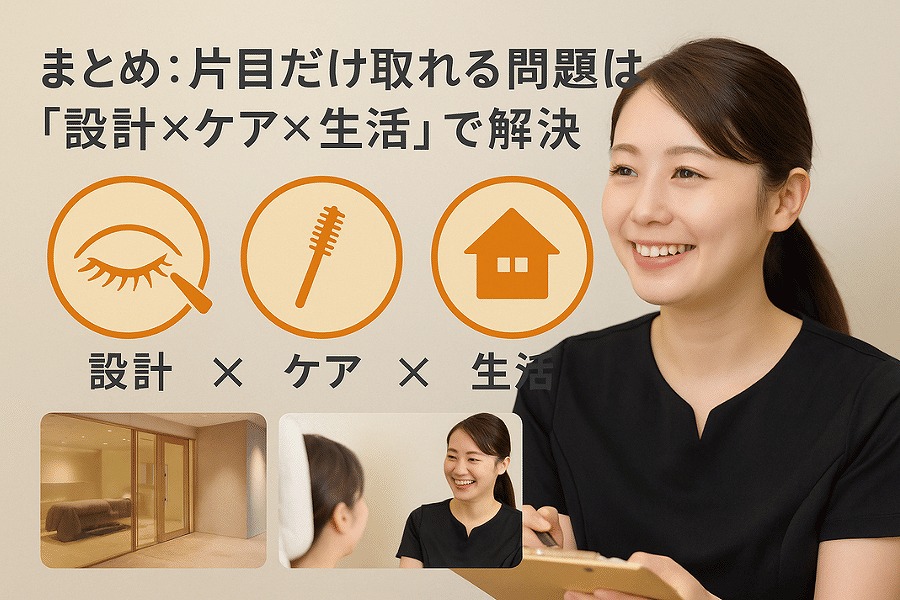 マツエク 片目 だけ 取れる