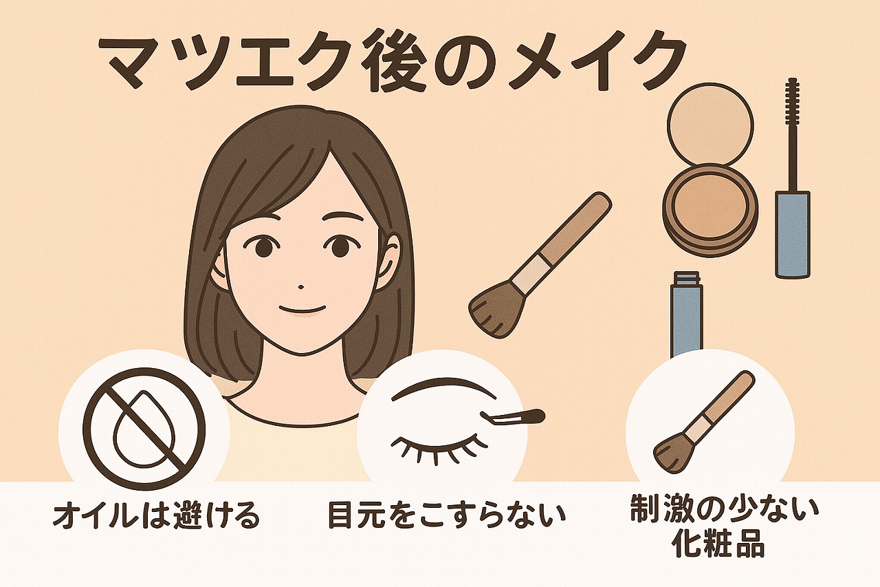 マツエク後のメイクの注意点