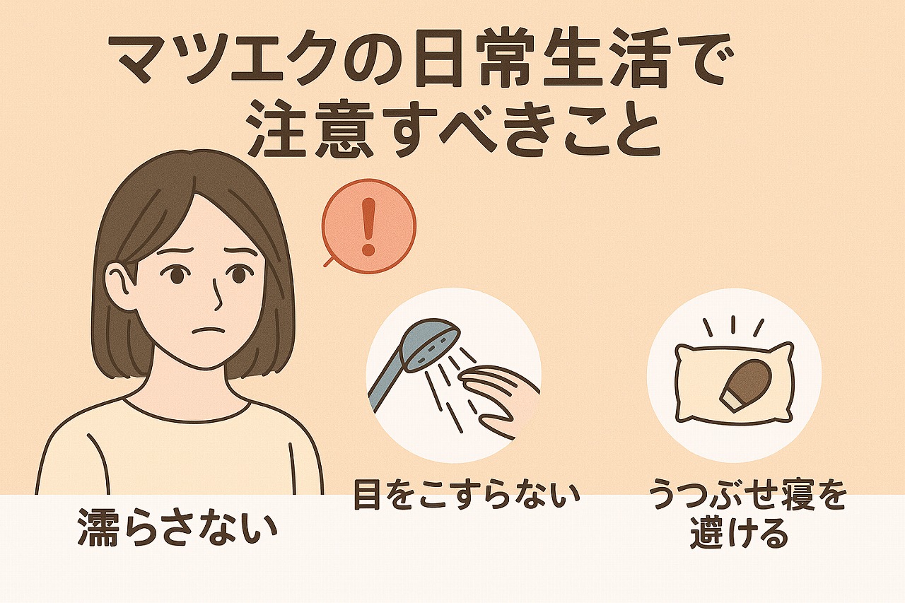 マツエク後 日常生活で注意する点