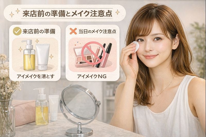 池袋 当日予約 マツエク 来店前準備