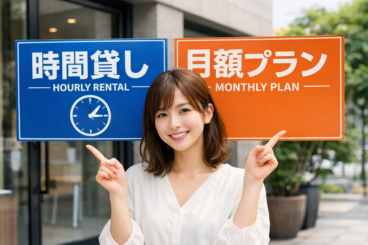 フィーカ志木店 時間貸しと月額のイメージ