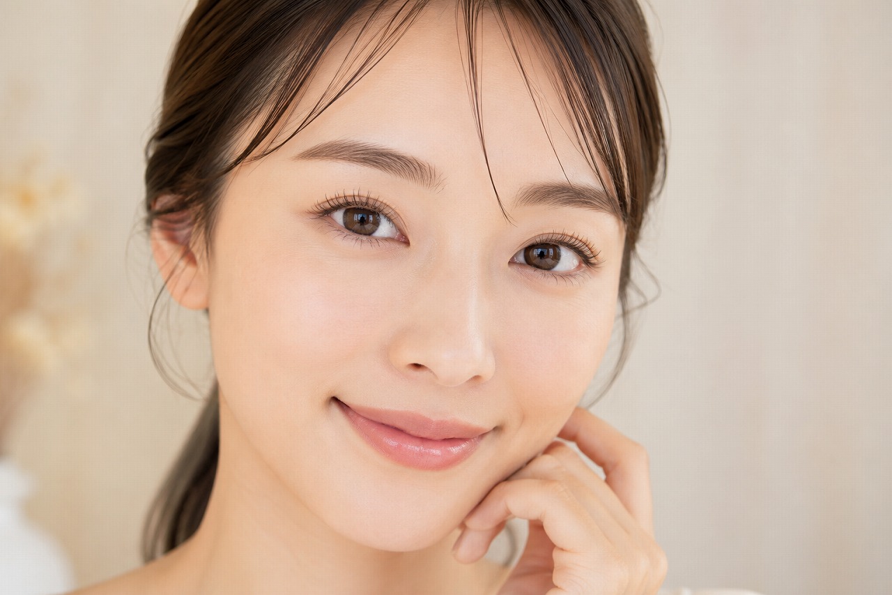まつ毛と眉毛を一緒に整えるイメージ