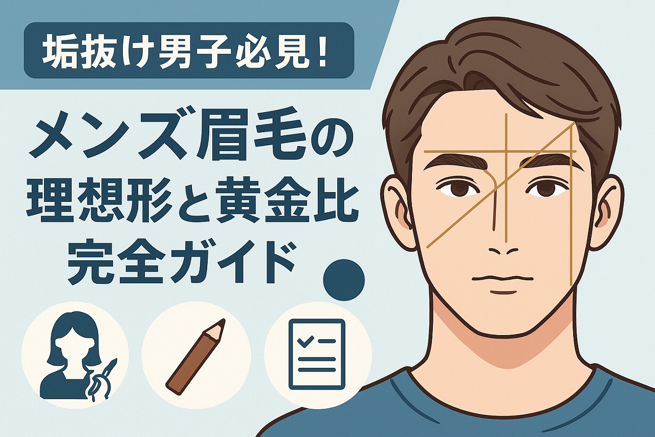 メンズ眉毛形で印象UP！垢抜け黄金比で理想の眉｜マツエクサロン サインポスト